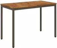 vidaXL Gartentisch Natur und Kaffee 108,5 x 55 x 75 cm