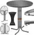 Kesser Stehtisch klappbar, rund Ø60cm, anthrazit, In- & Outdoor (14074)