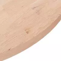 vidaXL Runde Tischplatte &Oslash;90x2,5 cm Unbehandeltes Massivholz Eiche