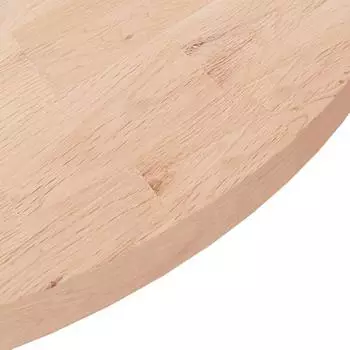 vidaXL Runde Tischplatte Massivholz Eiche &Oslash;90x2,5cm