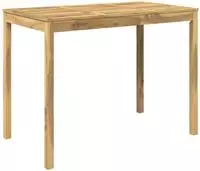 vidaXL Gartenbar-Tisch Wei&szlig; gewaschen 141 x 80,5 x 105 cm
