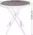 LuxusKollektion Klapptisch rund, Glas/Metall, blau, Ø 46cm