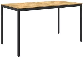 vidaXL Gartenbar-Tisch wei&szlig; und schwarz 196x100,5x105cm