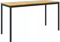 vidaXL Gartenbar-Tisch NAARDEN Wei&szlig; und Schwarz 196 x 80,5 x 105 cm