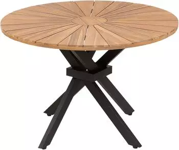 Beliani Cissone runder Gartentisch, Akazienholz, 110cm (Cissone)