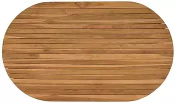 vidaXL Tischplatte oval 120x70x3,5cm Teakholz massiv