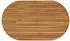 vidaXL Tischplatte oval 120x70x3,5cm Teakholz massiv