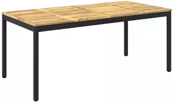 vidaXL Gartentisch wei&szlig; und schwarz 180x88,5x75cm (901768)