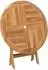 vidaXL Klappbarer Gartentisch massives Teakholz, natur, Ø90x75cm