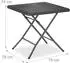 Relaxdays Gartentisch klappbar, quadratisch, Holz-Optik, Kunststoff/Metall, grau, 78x78cm (10049591)