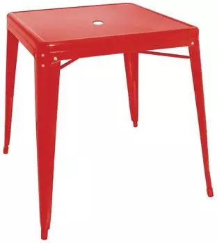 Bolero Bistro Tisch quadratisch Stahl rot 668mm (GC868)