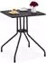 Relaxdays Gartentisch Rattan-Optik, quadratisch, schwarz, 75x61x61cm (10045711)