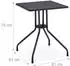 Relaxdays Gartentisch Rattan-Optik, quadratisch, schwarz, 75x61x61cm (10045711)