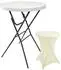 Trutzholm Stehtisch klappbar mit Husse, Ø 80cm, Höhe 110cm, beige (297903)