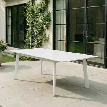 Idimex Verano ausziehbarer Gartentisch 180-260cm, Aluminium, wei&szlig; (800000635152)