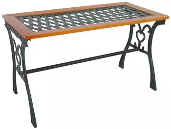 Mojawo Royal Gartentisch Gusseisen mit Glasplatte 98x46x56cm (MMC4365-T)