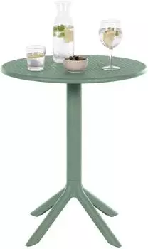 CLP Lacota Gartentisch rund, Kunststoff, olivgrün, Ø60cm