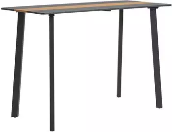 Dehner Bartisch Montpellier Aluminium/Teakholz, 160x66,5x104cm, dunkelgrau/braun