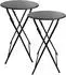 Chefgastro Stehtisch klappbar mit Husse, rund, schwarz, 2er-Set (RYL1-02)