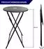 Chefgastro Stehtisch klappbar mit Husse, rund, schwarz, 2er-Set (RYL1-02)