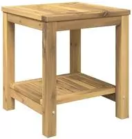 vidaXL Couchtisch Wei&szlig; gewaschen 40,5 x 40 x 45 cm Massivholz Akazie