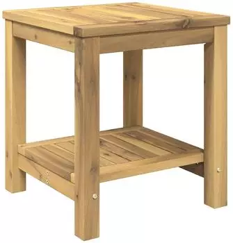 vidaXL Couchtisch wei&szlig; gewaschen, Akazienholz massiv, 40,5x40x45cm