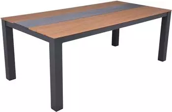 Garden Pleasure SILEA Gartentisch, Kunststoff, braun/anthrazit, 200x100x75cm