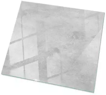 Tulup Glas Tischplatte quadratisch, Betonoptik mit Kratzern, 60x60cm