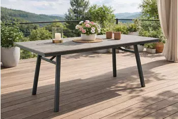 Destiny San Marino Tisch, rechteckig 180x90x74cm, grau