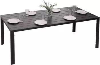Heute Wohnen HWC-N40 Gartentisch Aluminium 180x80cm anthrazit (106603)
