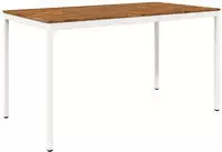 vidaXL Gartenbar-Tisch NAARDEN Natur und Wei&szlig; 196 x 100,5 x 105 cm