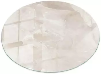 Tulup Runde Glasplatte Grafische Marmorkomposition, ⌀90cm (010010820140000019890)