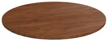 vidaXL Runde Tischplatte Eichenholz behandelt, dunkelbraun, Ø90x1,5cm (342971)