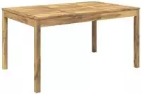 vidaXL Gartentisch LAREN Wei&szlig; gewaschen 147 x 88,5 x 75 cm