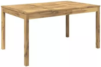 vidaXL Gartentisch weiß gewaschen, Akazien-Massivholz, 147x88,5x75cm (901715)