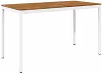 vidaXL Gartenbar-Tisch NAARDEN Natur und Wei&szlig; 180 x 88,5 x 105 cm