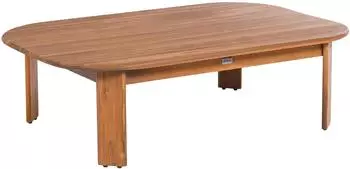 Beliani Talsano Garten-Couchtisch Akazienholz braun 120x80cm