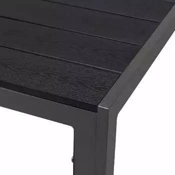 INDA-Exclusiv Gartentisch Aluminium WPC anthrazit/schwarz 160x90cm