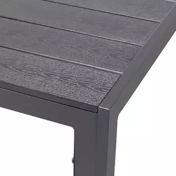 INDA-Exclusiv Non-Wood Gartentisch Aluminium, anthrazit/grau, 160x90x74cm