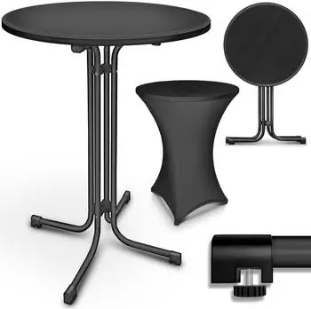 tillvex Stehtisch klappbar, rund, Ø80cm, schwarz (16173)