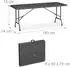 Relaxdays Klapptisch 180cm, grau/schwarz