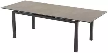Lesli Living Lagos Ausziehtisch SPC Aluminium anthrazit 180-240x100cm (43323)