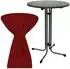Beautissu Sylt Stehtisch klappbar mit Husse bordeaux, Ø70cm
