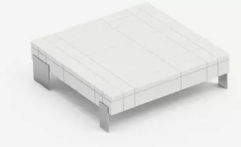 Amazing Home Design Rhor Couchtisch Polyethylen & Stahl, weiß, In-/Outdoor