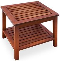Beistelltisch Holz Wetterfest Fsc&reg; Zertifiziert 2 Ablagen 80kg Und 20kg Tragkraft