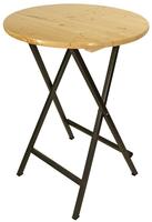 Stehtisch Z&uuml;rich 78cm Klappbar, Metall + Holz Lackiert