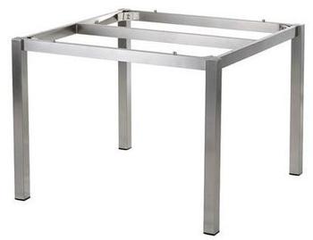 Diamond Garden Tisch San Marino, Edelstahl/Granit dunkel, 98 x 98 cm