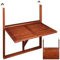 Casaria&reg; Balkontisch Klappbar Wetterfest Holz Fsc&reg;-zertifiziert 40kg Belastbarkeit