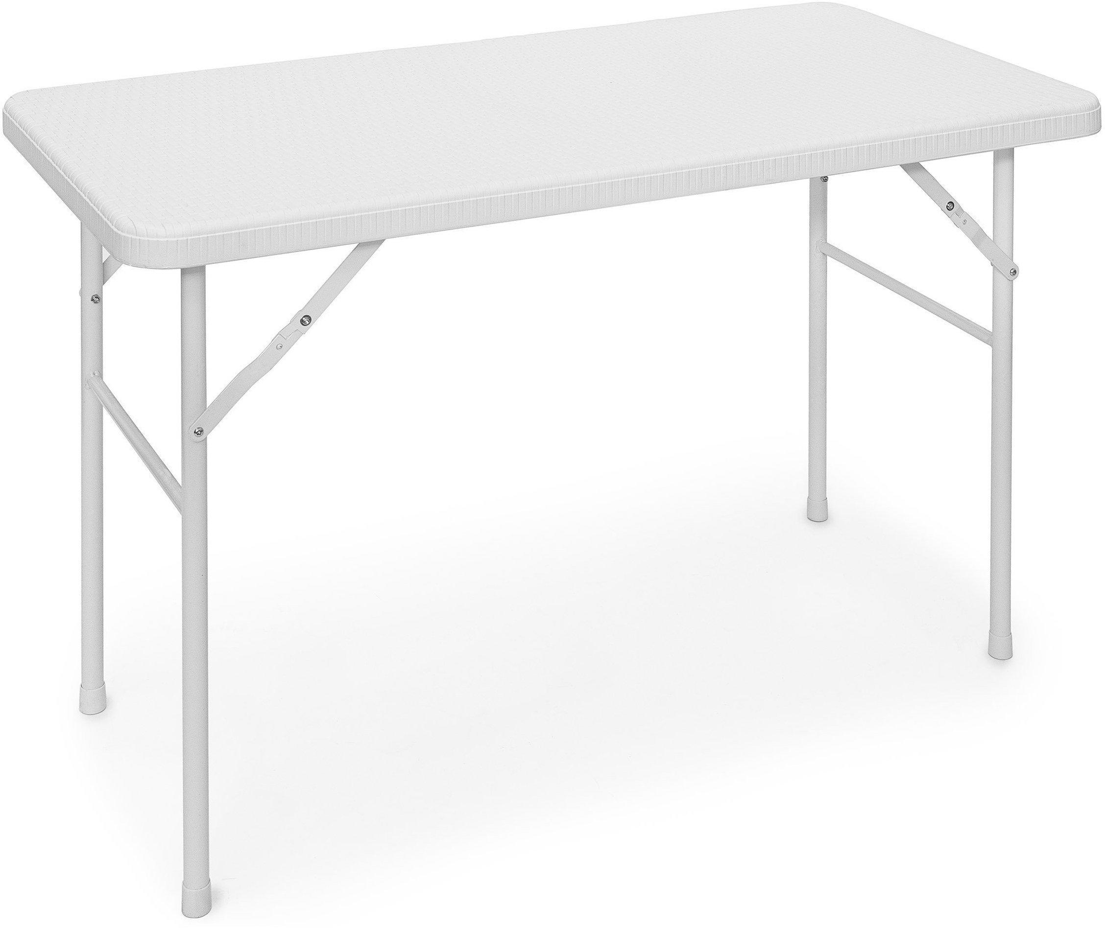 Relaxdays Bastian Gartentisch 122 x 61,5 x 74 cm weiß klappbar Test TOP