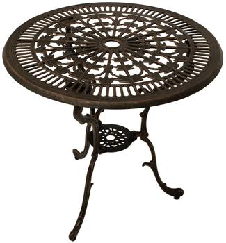DEGAMO Tisch Jugendstil 70cm rund Aluguss bronze antik